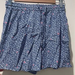 Blue printed shorts